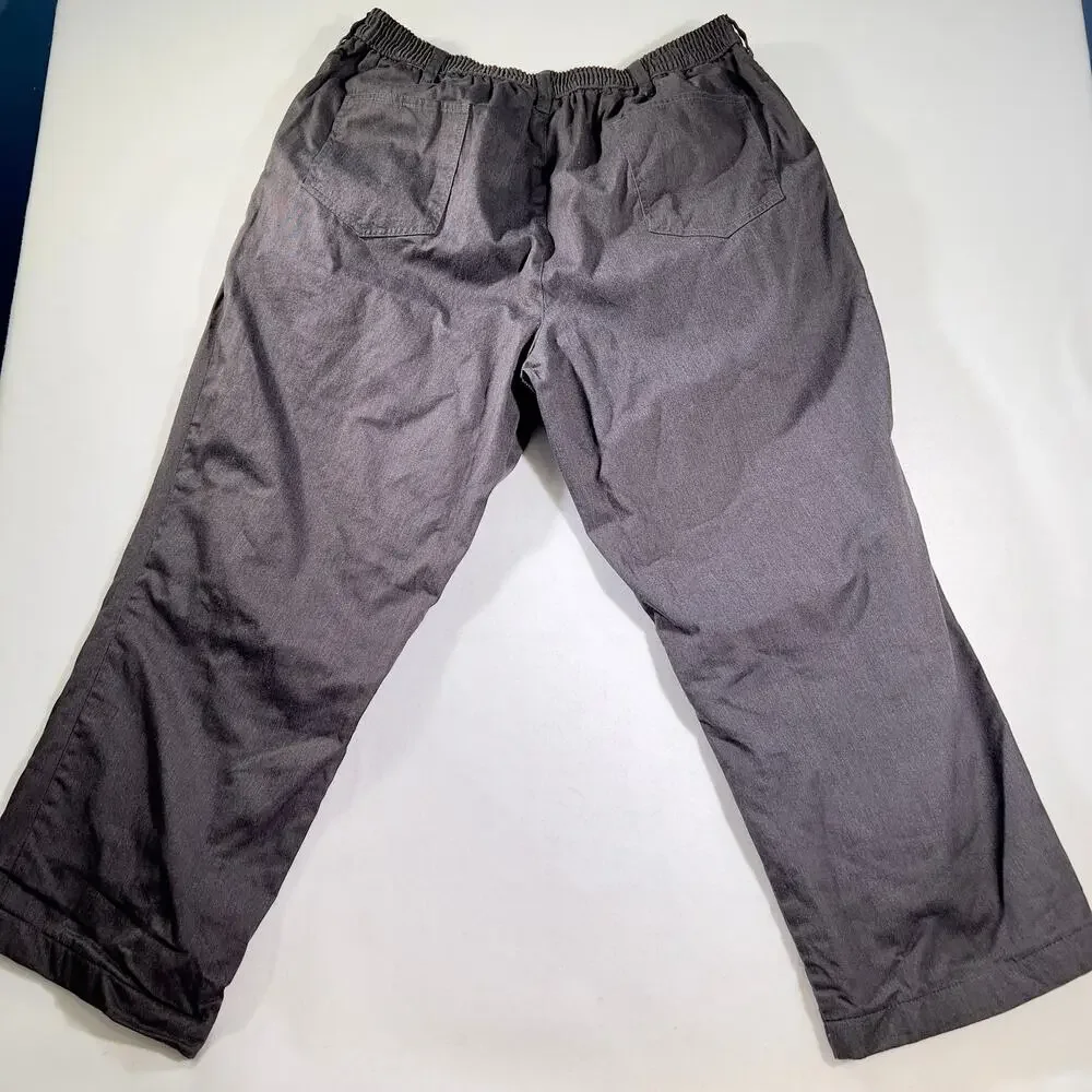 Haband's Ice House Flannel Lined Pants Slacks Men's 42W Short 27L Cold Weather